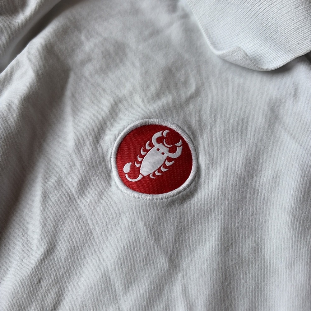 Castelli Race Day Casual Polo Shirt White Black MTB/Cycling/Bicycle Sz XL - Picture 6 of 9